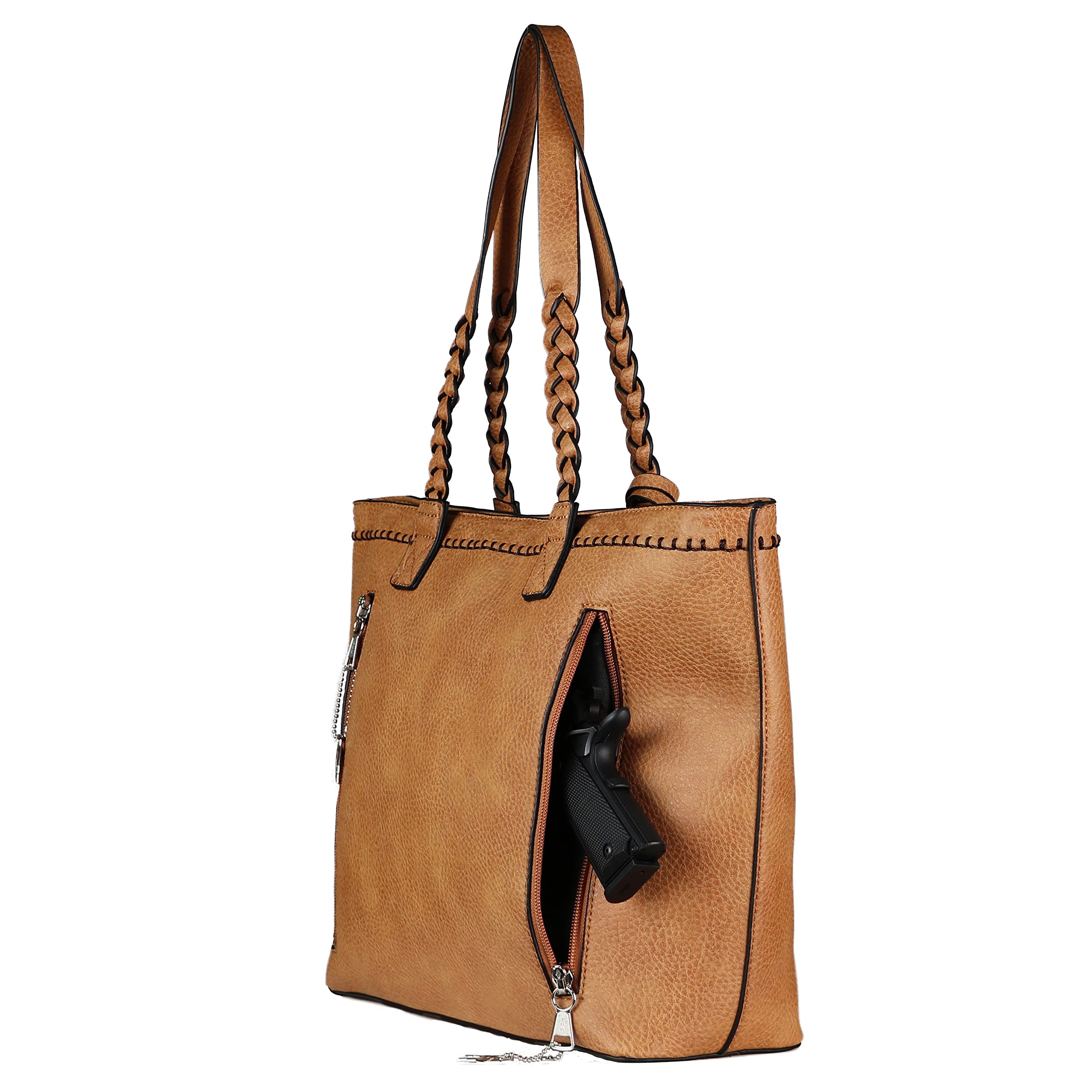 Concealed Carry Purse with Lock - Secure Stitched Gun Tote for Women | Perfect for Everyday Carry, Travel & Personal Protection