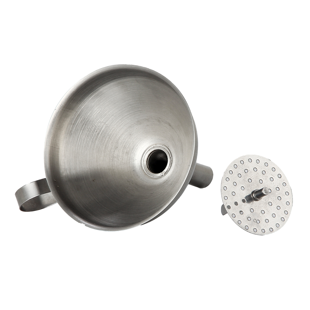 Premium 100mm Stainless Steel Funnel with Removable Strainer - Ideal for Kitchen, Brewing, Auto Fluids & DIY Projects