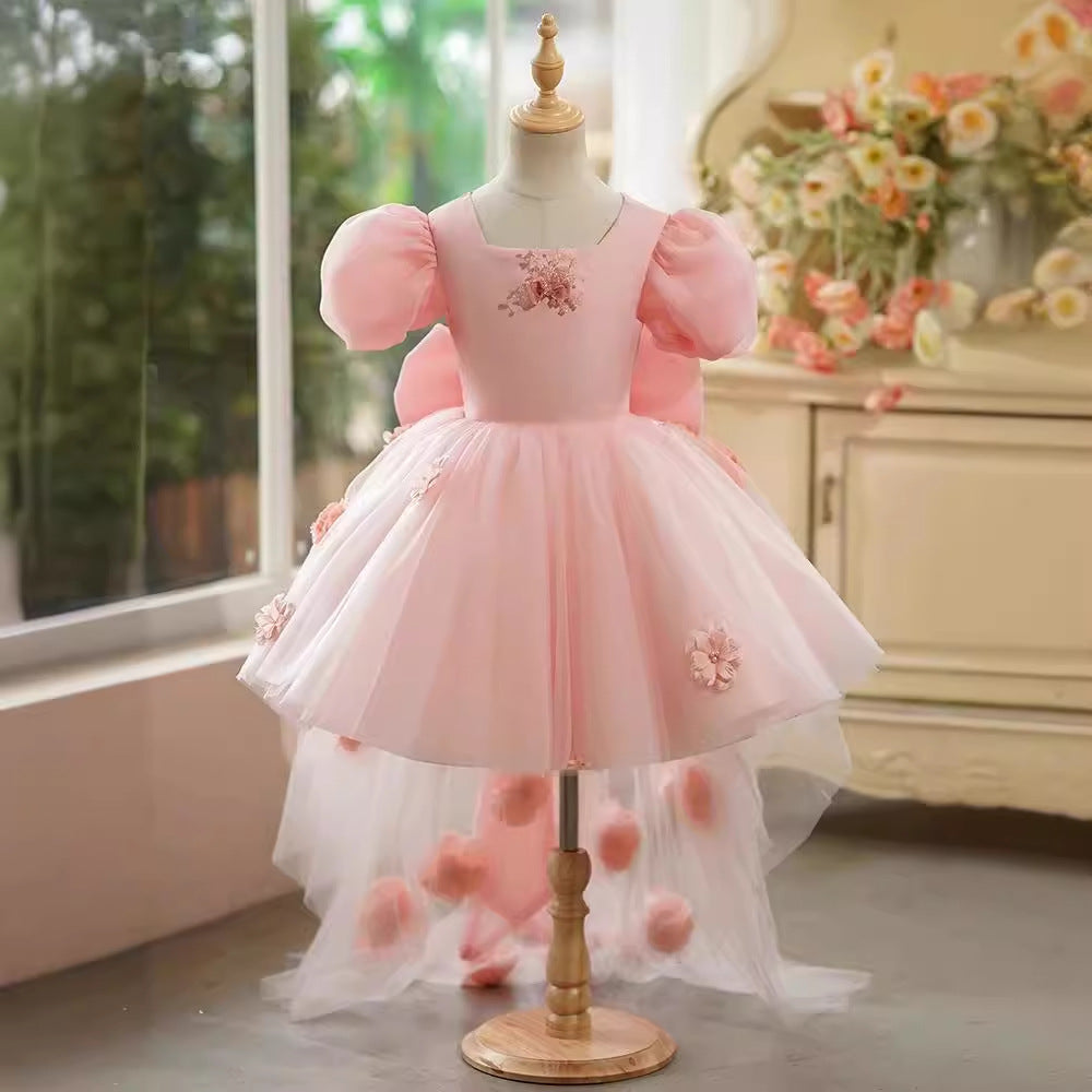 Elegant Baby Girl Flower Girl Dress for Toddler - First Birthday Party Princess Gown | Perfect for Weddings, Christenings & Special Occasions