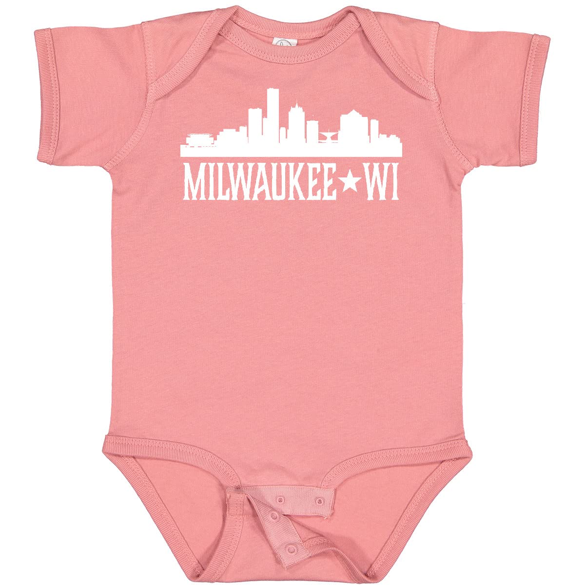 Inktastic Milwaukee Wisconsin Skyline WI Cities Baby Bodysuit - Cute WI State Skyline Outfit for Newborns & Infants - Perfect for Family Photos, Travel Souvenirs & Wisconsin Pride Gifts
