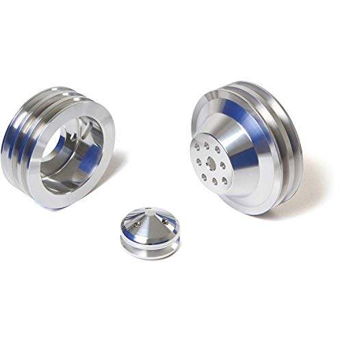 Big Block Chevy Pulley Kit for 396 427 454 BBC Engines - V-Belt Short Water Pump (SWP) - Compatible with Classic Muscle Cars & Hot Rods