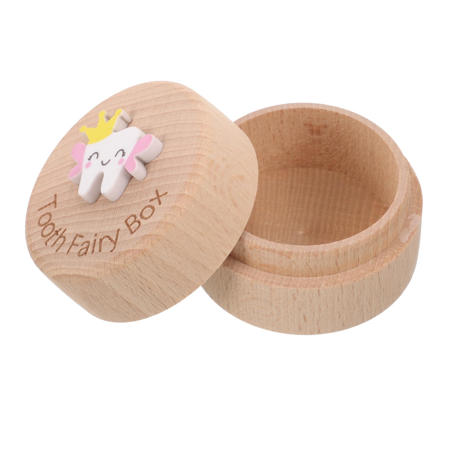 **IWOWHERO Wooden Tooth Keepsake Box for Kids - Baby Teeth Organizer, First Tooth Holder & Memory Box - Perfect for Baby Shower Gifts, Milestone Keepsakes, and Childhood Memorabilia**