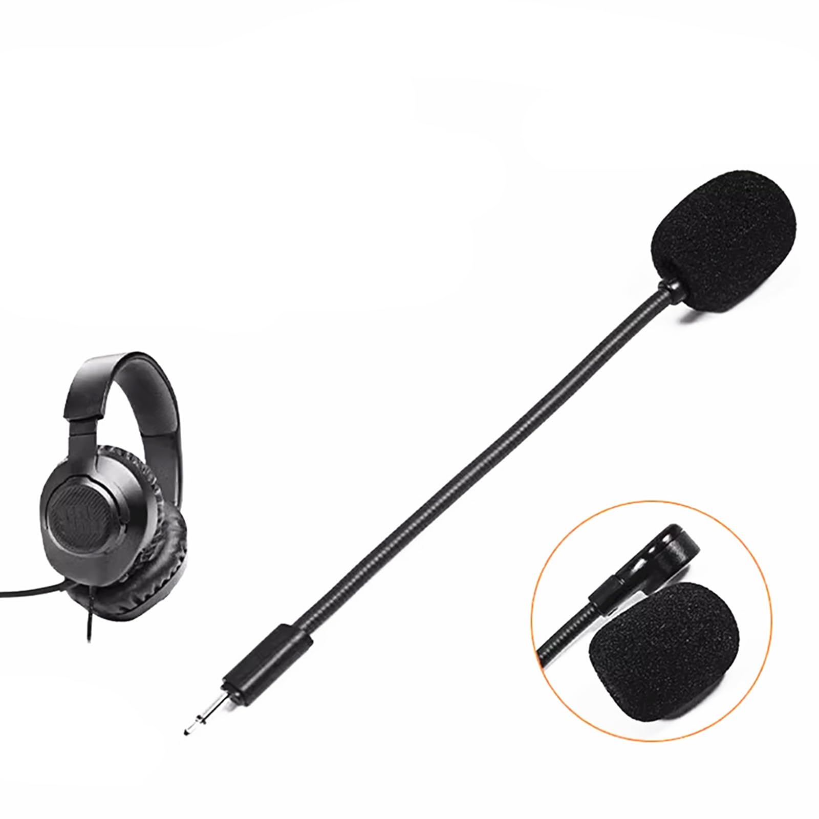 DAGIJIRD Replacement Microphone for JBL Q100 Gaming Headset - Detachable Boom Mic with Noise Cancellation for PC, PS4, Xbox Gaming & Online Chat (Compatible with Multiple Gaming Headsets)