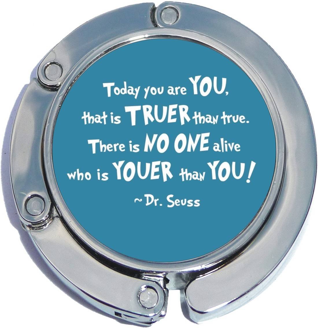 NewCharms Seuss Foldable Purse Hanger - Cute Handbag Hook for Restaurants, Shopping & Travel | Durable Clutch Organizer