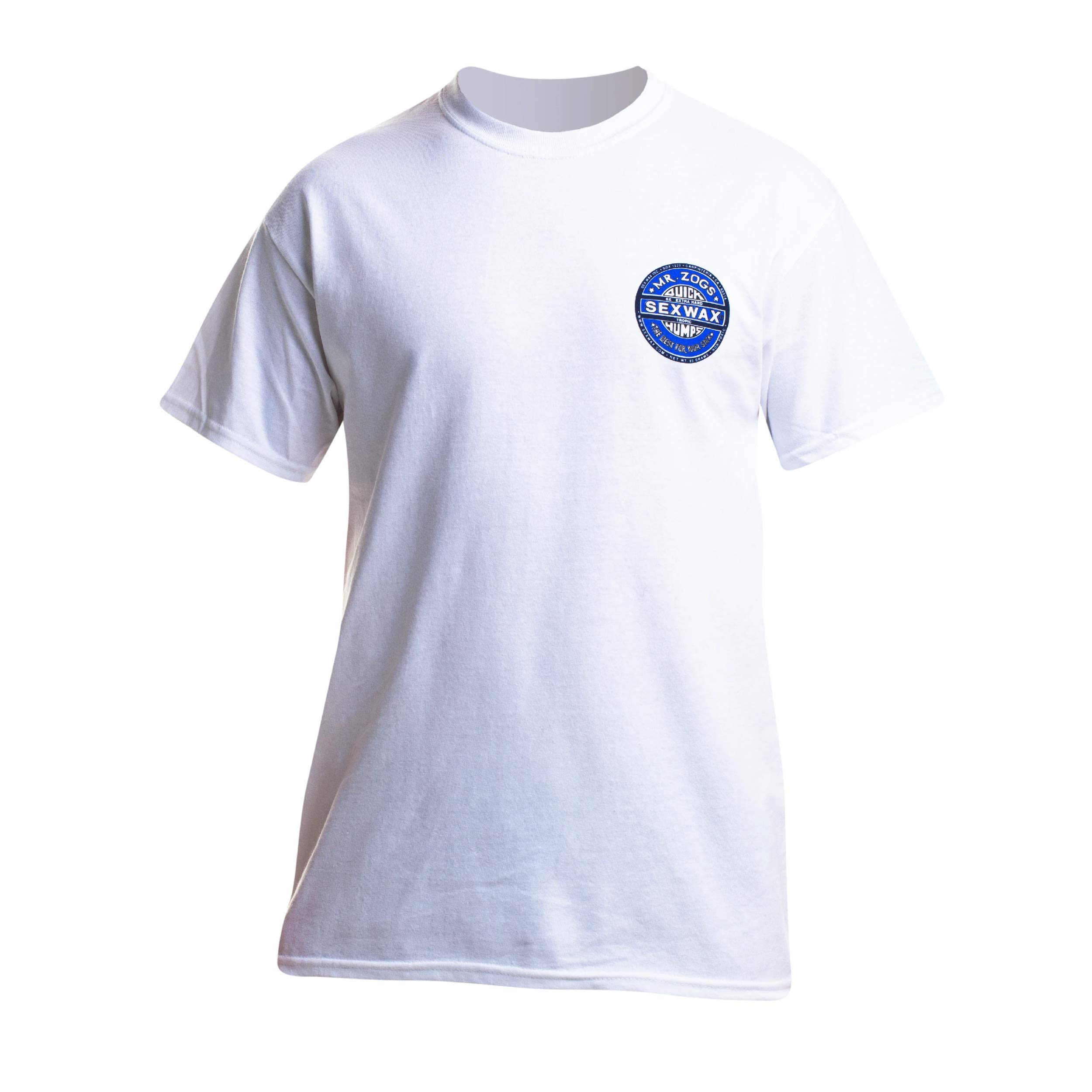 Sex Wax Men's Regular Short Sleeve Quickhumps T-Shirt in White - Medium | Surfing, Beach & Casual Wear