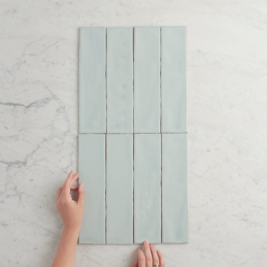 Premium Newport Gloss Subway Sky Blue Ceramic Tile - Perfect for Kitchen Backsplash, Bathroom Walls & Modern Home Decor