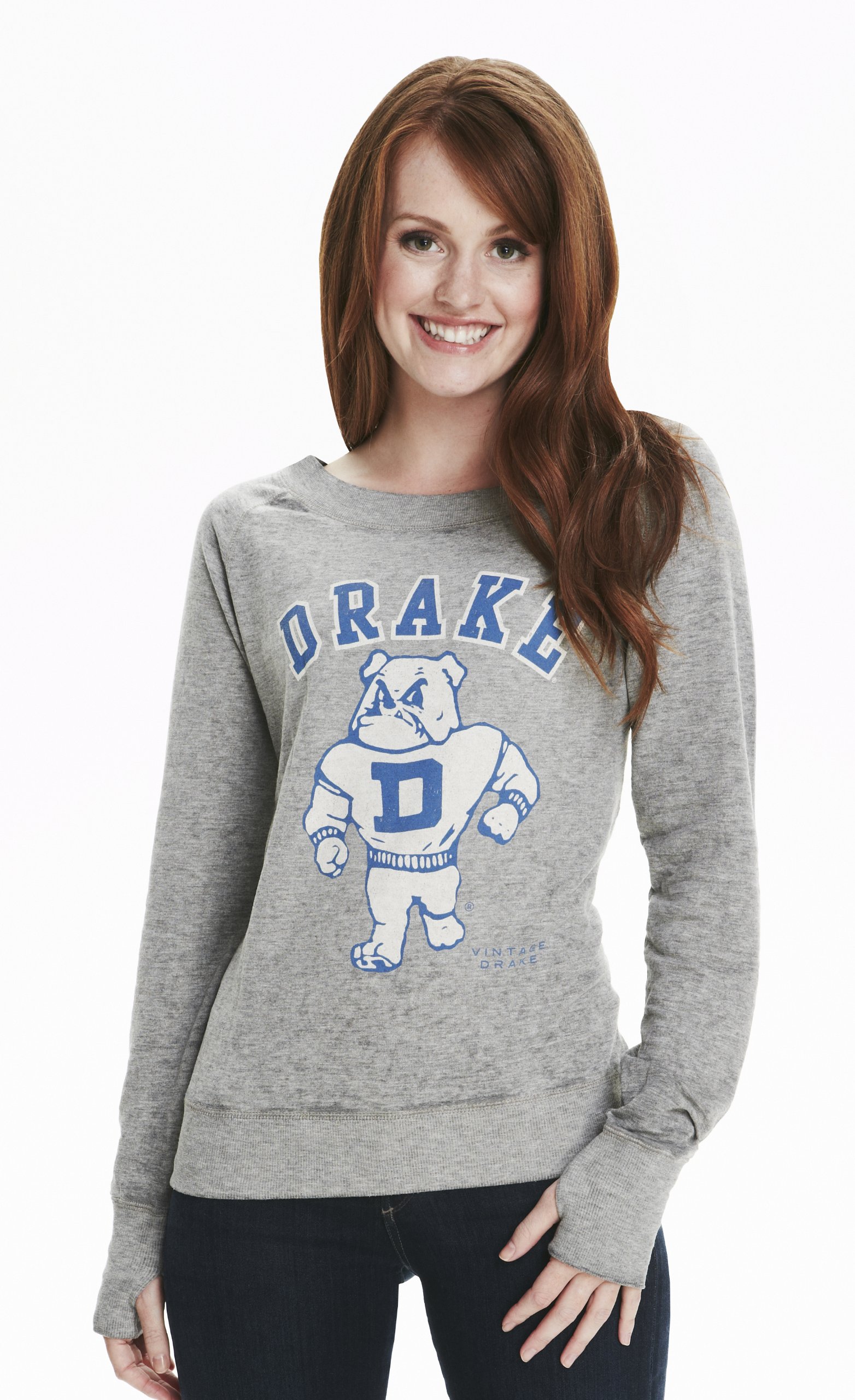 Drake Bulldogs NCAA Women's Crewneck Sweatshirt - Comfortable College Apparel for Game Day & Casual Wear