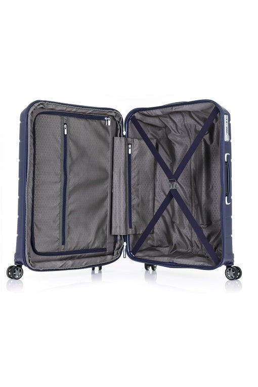 Samsonite Oc2lite 75cm Large 4 Wheel Hard Shell Suitcase - Lightweight Spinner Luggage with TSA Lock, Navy Blue - Perfect for Business Travel & International Vacations