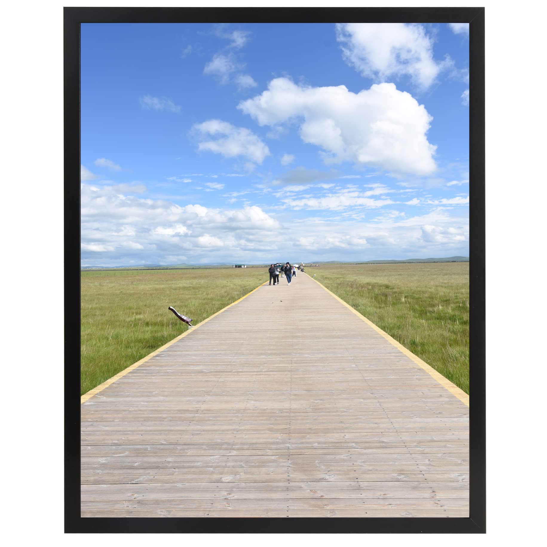 Aynoo 16x20 Black Wooden Poster Frame - Display Pictures, Artwork & Photos - Wall Gallery & Collage Decor - 1 Pack - Perfect for Home, Office & Classroom Displays