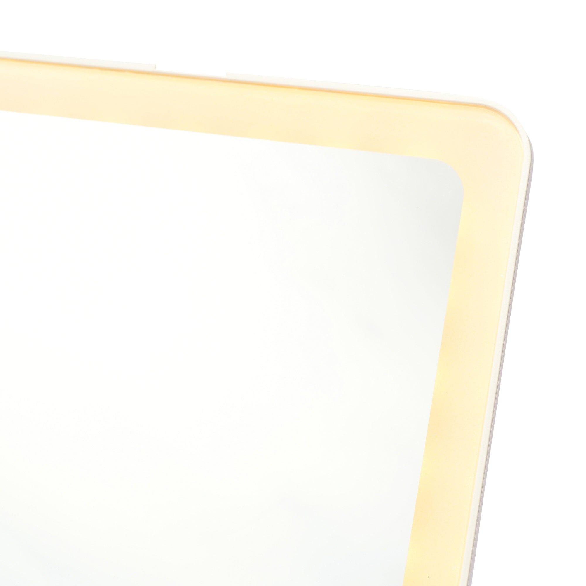LED Folding Mirror with Adjustable Brightness - Portable Vanity Mirror for Makeup, Travel & Home Use - White