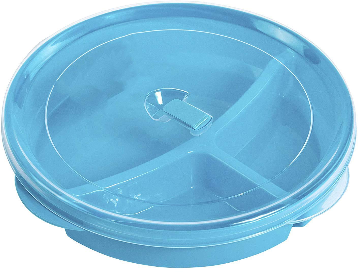 Microwave Safe Food Storage Containers - 3 Compartment Divided Meal Prep Trays with Vented Lids (Assorted Colors) | Perfect for Office Lunch, Meal Prepping & Leftovers Storage