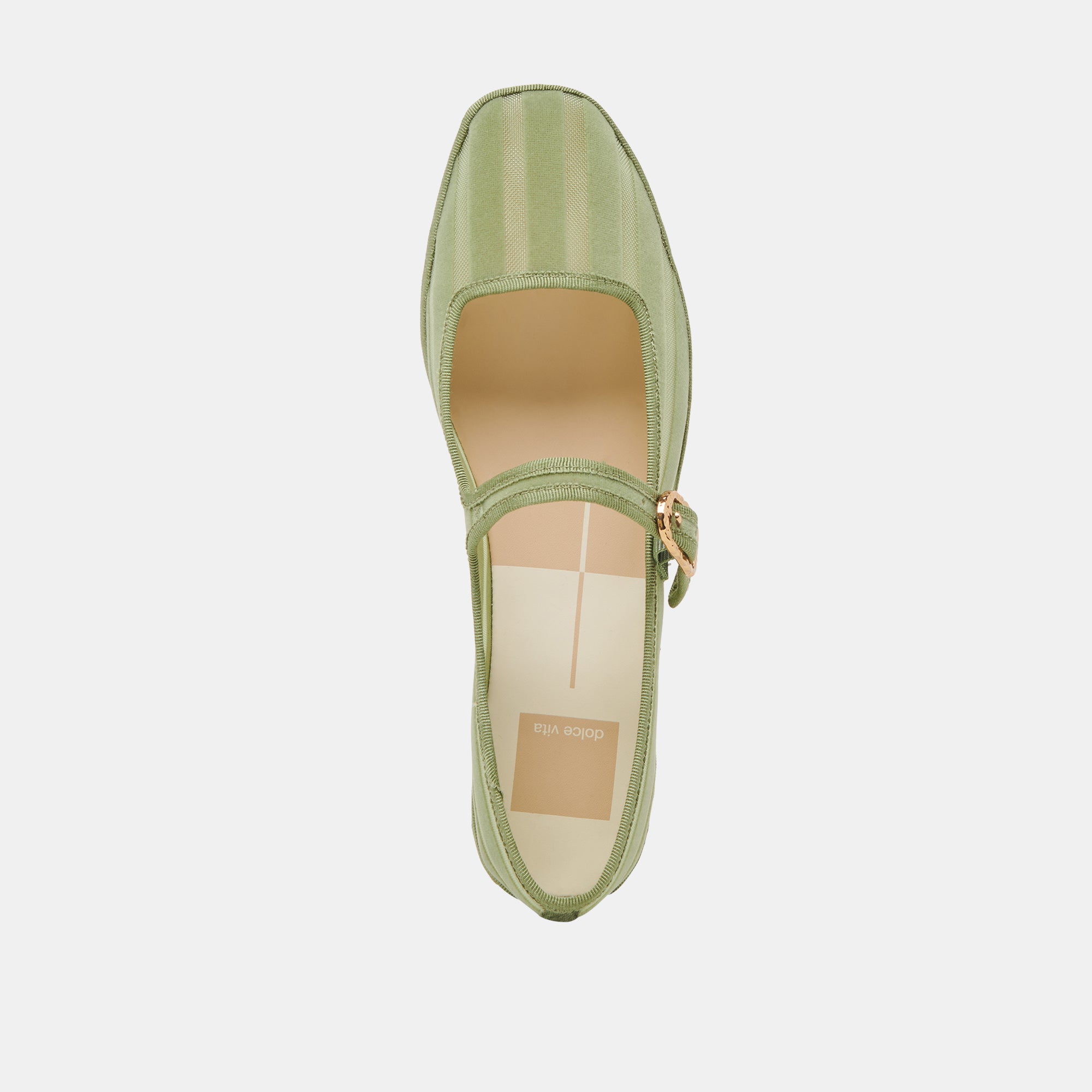 TAMEKA Women's Ballet Flats - Jade Stripe Mesh Slip-On Shoes for Comfort & Style | Perfect for Work, Casual Outfits & Travel