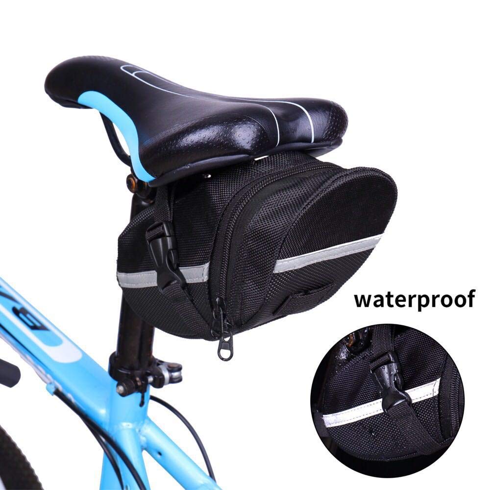 Portable Bike Tire Repair Kit with Mini Pump, 16-in-1 Multi-Tool, Tire Levers & Tail Bag - Complete Cycling Tool Set for Road, Mountain & BMX Bikes - Perfect for Emergency Repairs On-The-Go