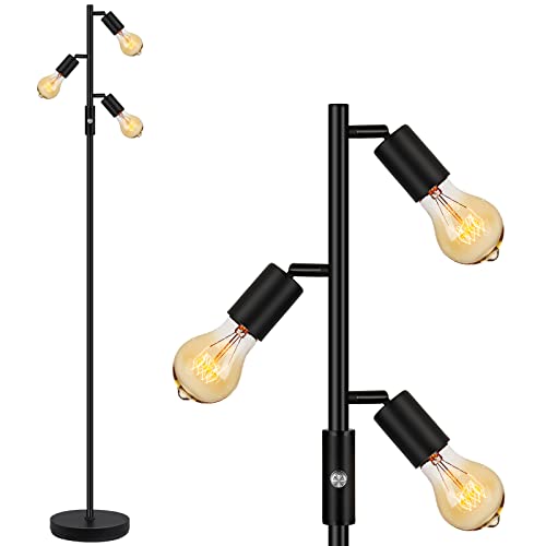 Black tree floor lamp