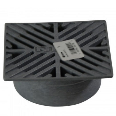 5 Inch Square Grate in Grey - Heavy Duty NDS Drainage Grate for Yard, Patio & Landscaping - Durable Outdoor Storm Drain Cover