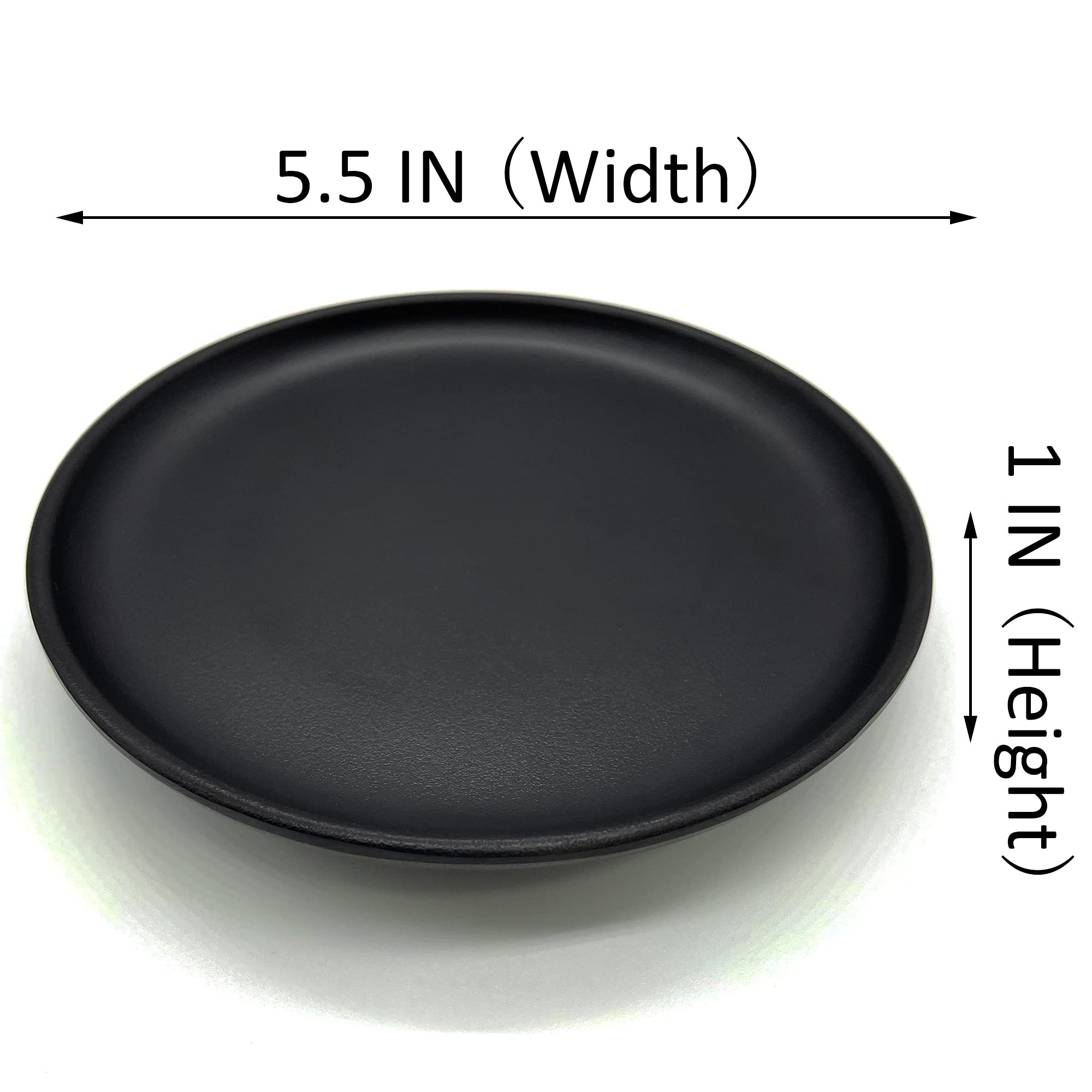 Elegant Jewelry Dish Organizer - Round Frosted Black Serving Tray for Necklace, Bracelet & Ring Storage | Perfect for Vanity, Wedding Party Decor & Gift for Women & Girls