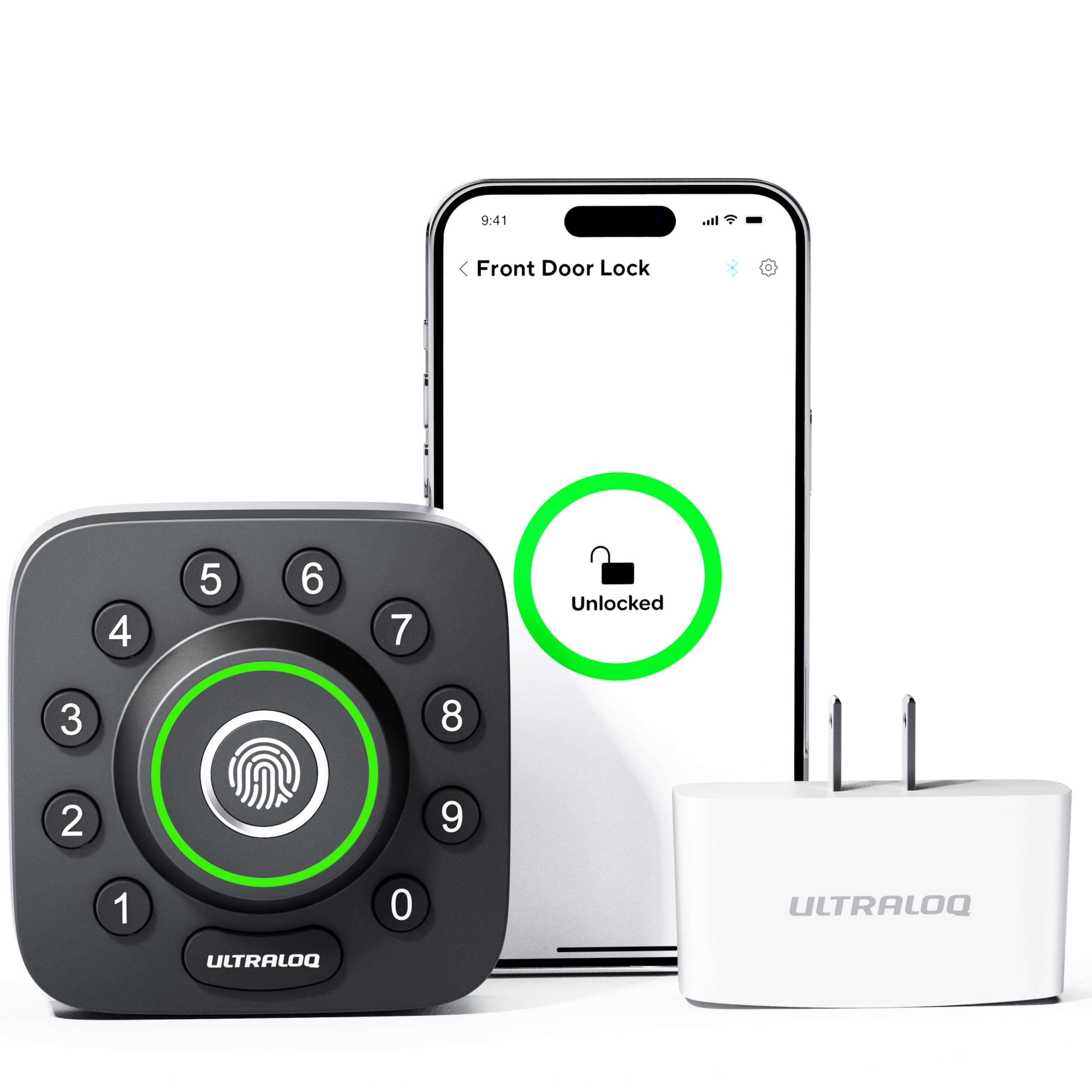 Ultraloq U-Bolt Pro Smart Lock with WiFi Hub - 7-in-1 Keyless Entry Fingerprint Door Lock, Biometric Keypad & App Control for Front Door Security | Perfect for Smart Homes, Vacation Rentals & Airbnb Properties