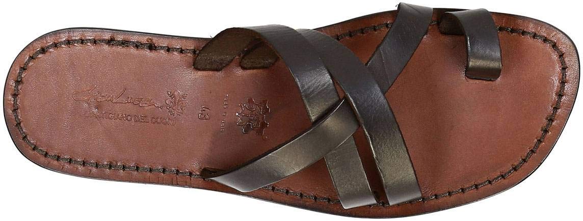 Handmade Men's Leather Slippers by Gianluca - Premium Italian Crafted Comfort for Home & Lounge Wear