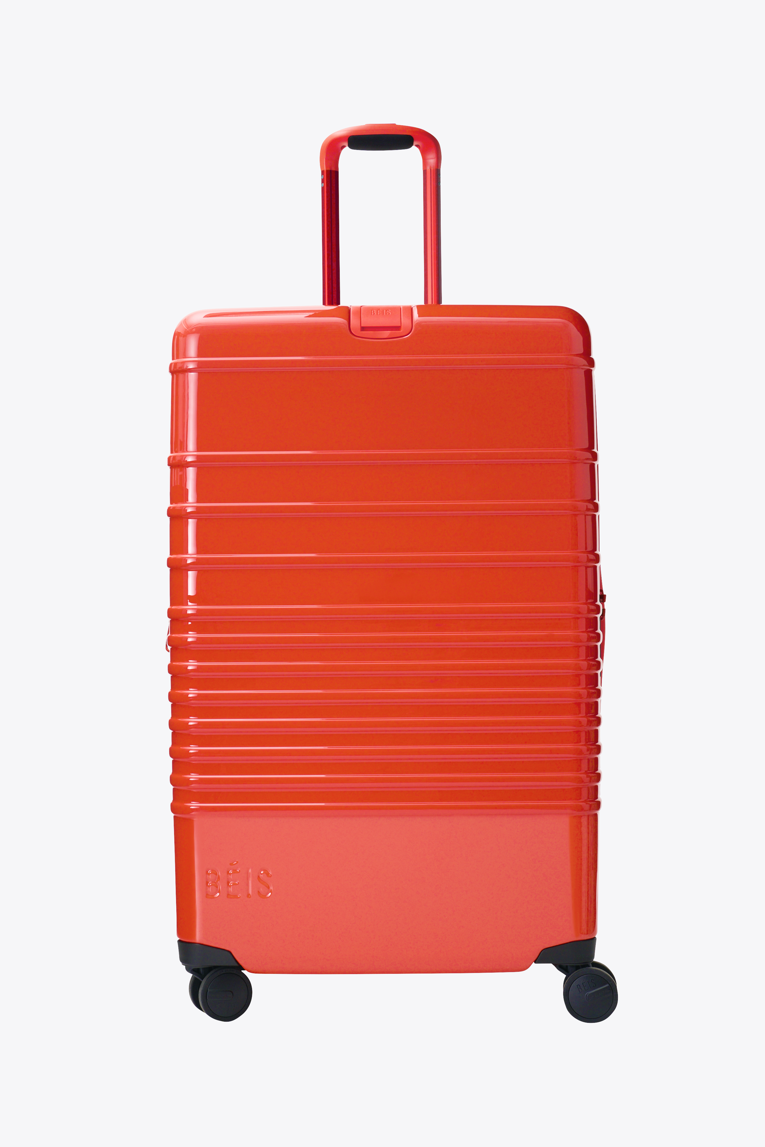 Large Check-In Roller Suitcase with Glossy Flame Design - Perfect for Travel, Business Trips & Vacations