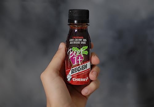 Beet It Regen Cherry+ Shot - Natural Recovery Drink for Athletes & Fitness (Pack of 15) - Post-Workout, Marathon & Intense Training Hydration