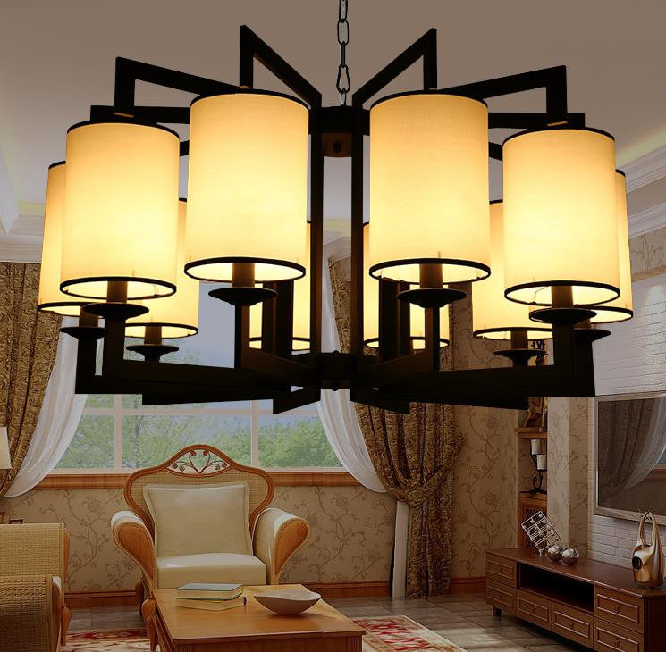 Elegant White Crystal Chandelier - Modern Ceiling Lighting Fixture for Dining Room, Bedroom & Living Room Decor