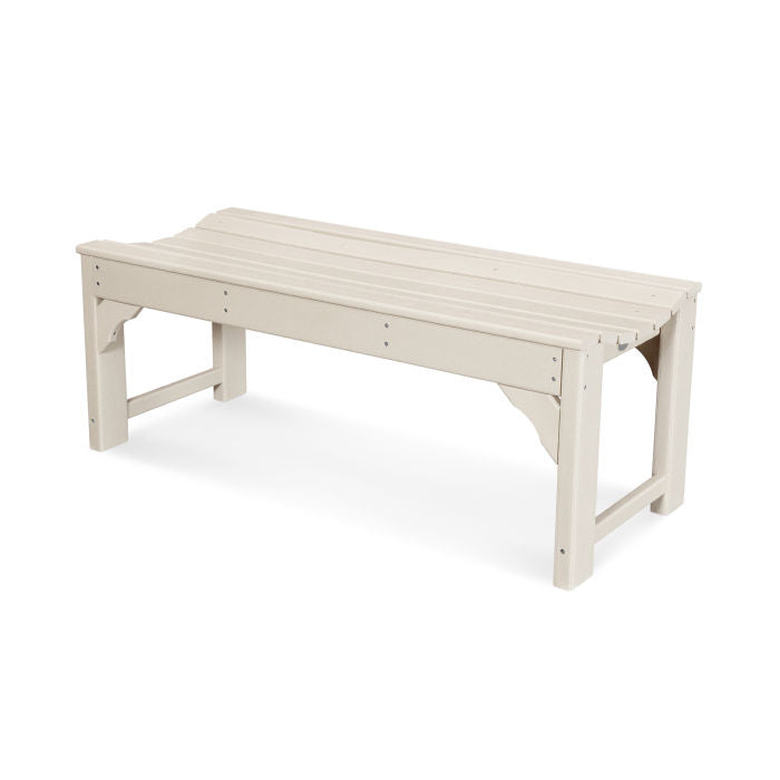 POLYWOOD Traditional 48-Inch Backless Garden Bench - Durable Outdoor Furniture for Patio, Deck, and Lawn Seating
