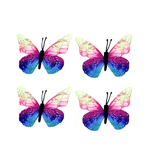 Butterfly Hair Clips for Women - 4 Pack Side Hair Pins with Elegant Floral Design - Perfect for Weddings, Parties, and Everyday Hairstyles