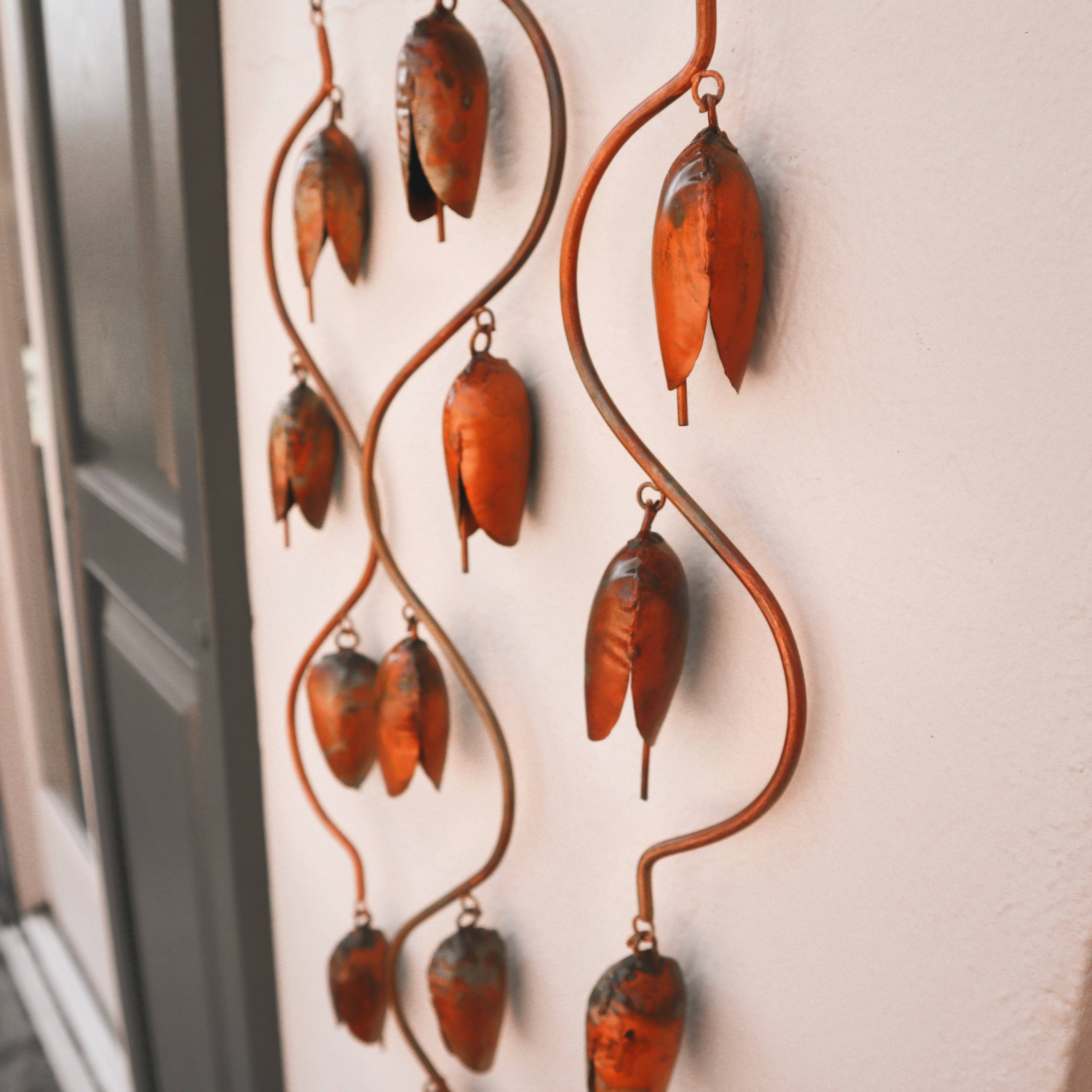 Triple Bell Spiral Wind Chime - Outdoor Garden Decor for Patio, Porch & Backyard - Soothing Wind Chimes for Relaxation & Meditation