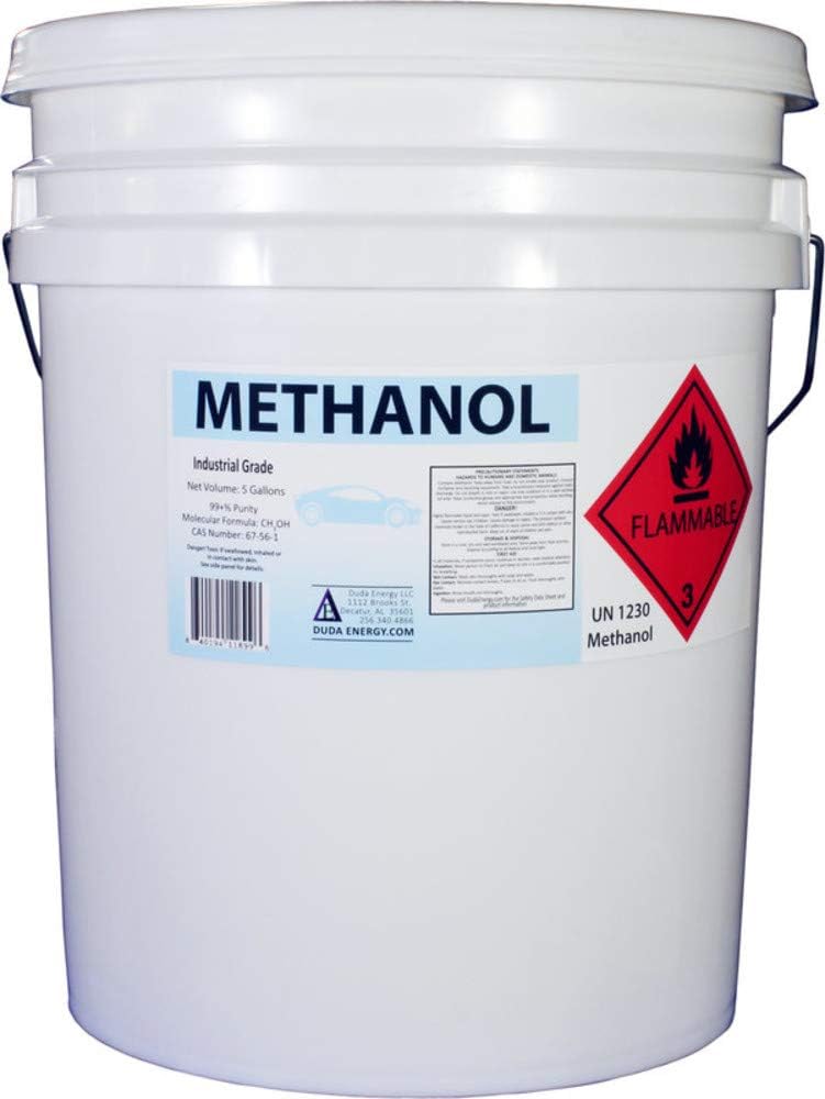**Duda Energy Industrial Grade Methanol - 99.65%+ Pure Methyl Alcohol, 5 Gallon Pail - Ideal for Fuel, Solvents & Chemical Processing**