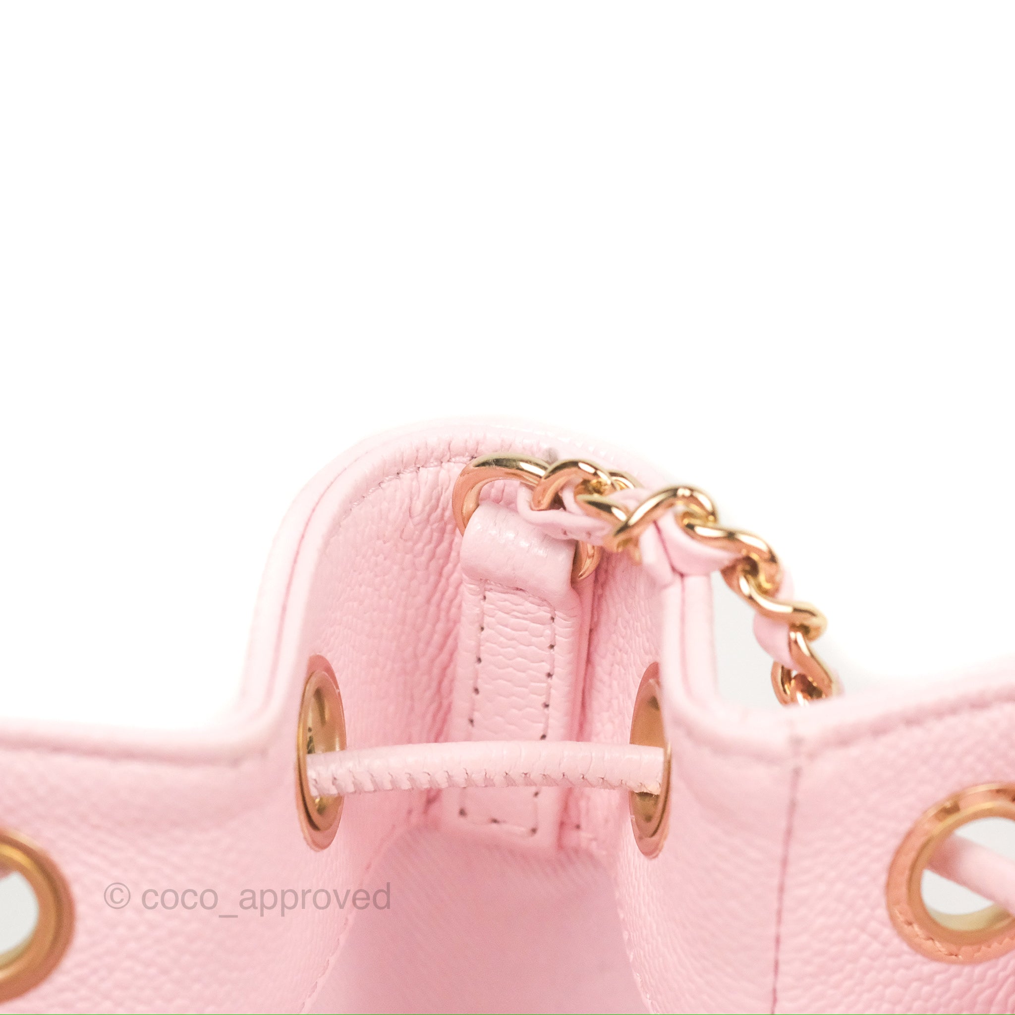 Chanel Business Affinity Drawstring Bucket Bag in Light Pink Caviar Leather with Gold Hardware - Perfect for Work, Travel & Everyday Luxury