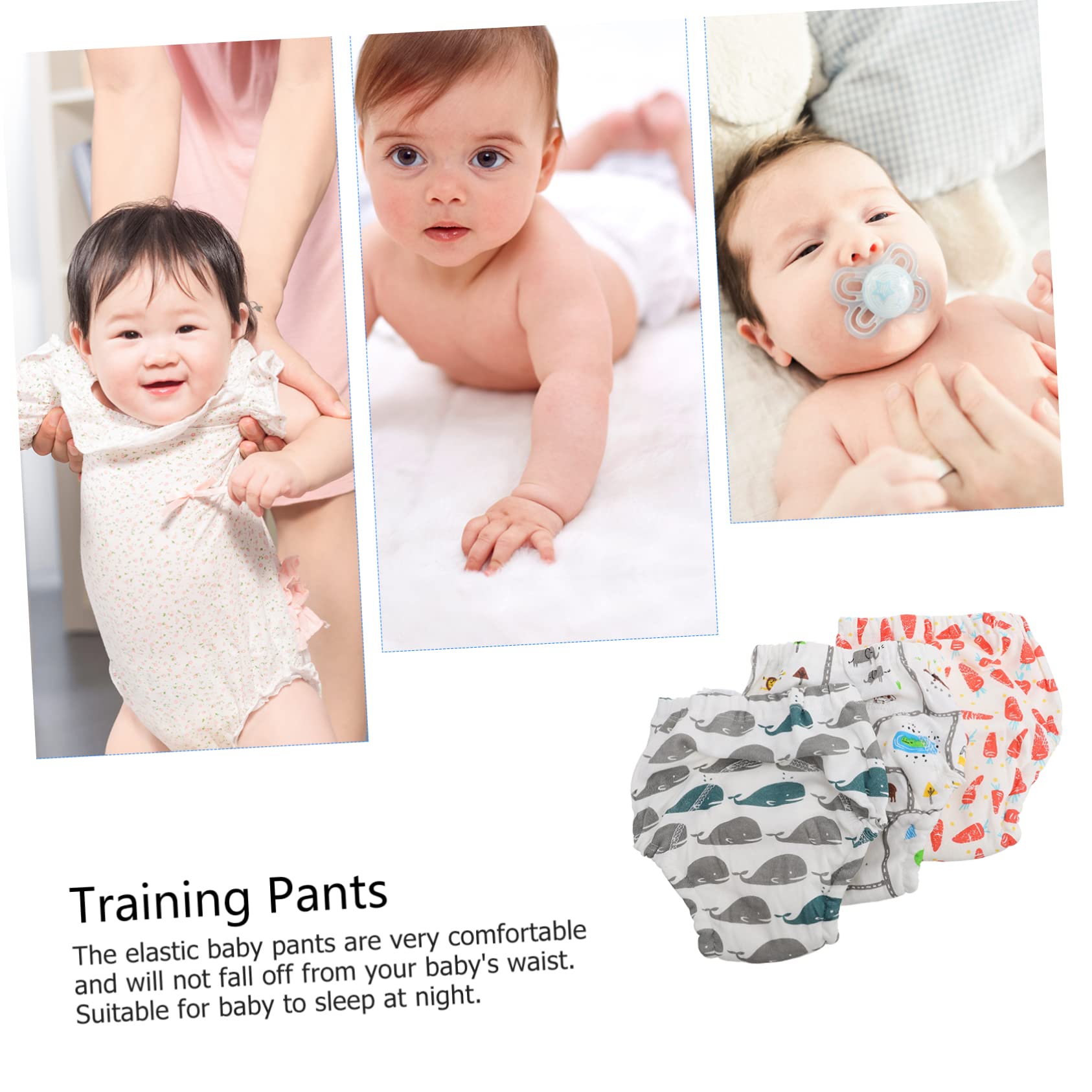 Vaguelly 9-Pack Newborn Training Pants - Soft Breathable Gauze Diaper Underwear for Baby Boys & Girls | Perfect for Potty Training, Overnight Protection & Daytime Use