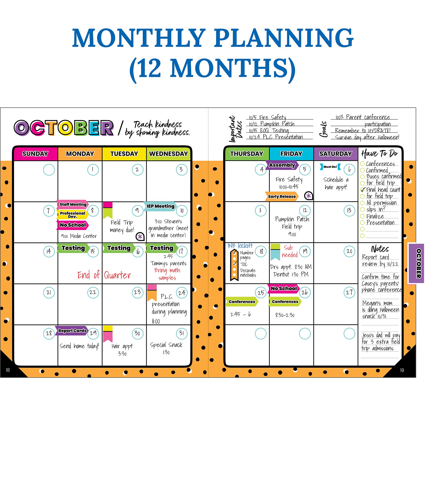 Carson Dellosa Kind Vibes Teacher Planner - 8