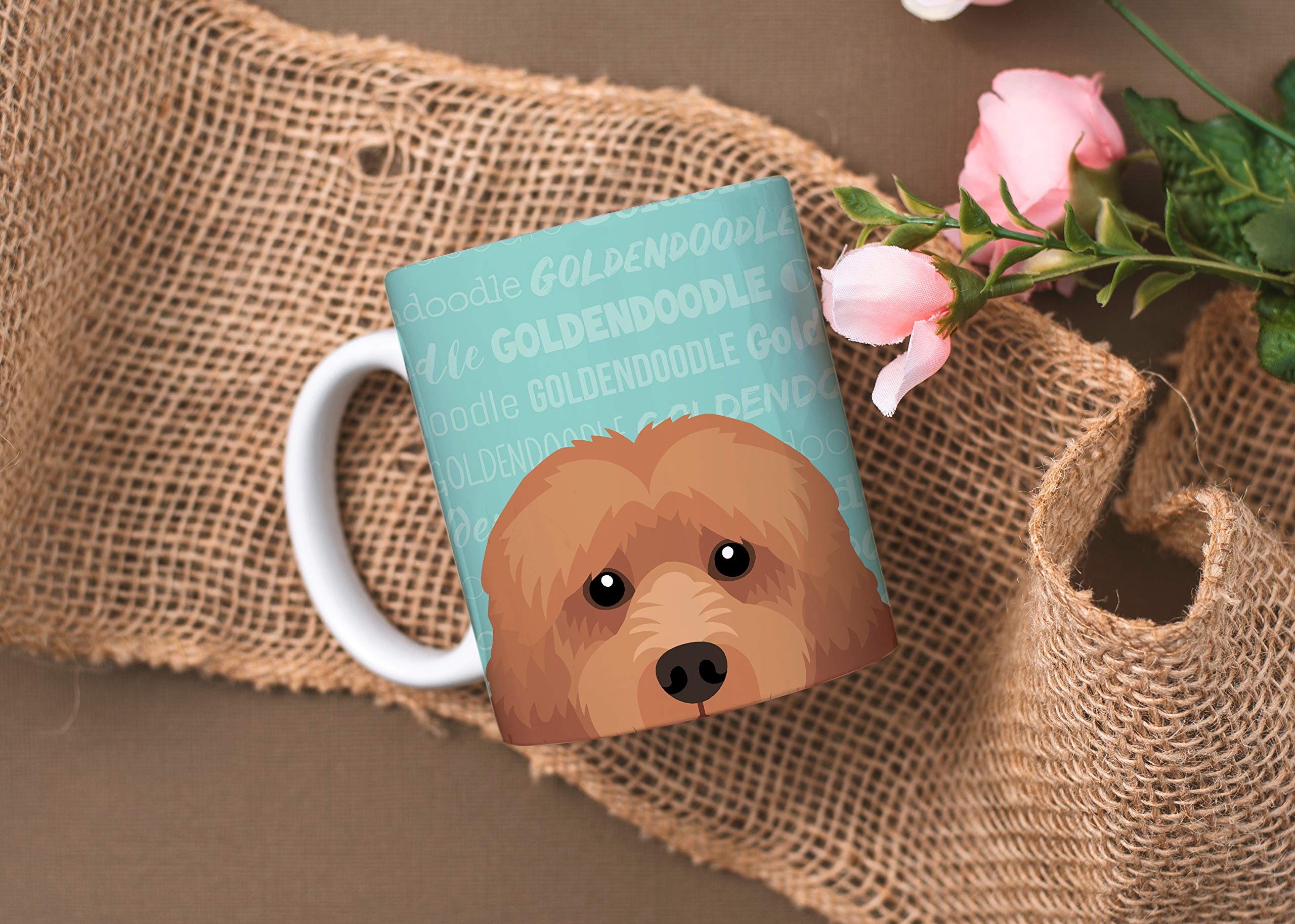 Goldendoodle Dog Breed 11oz Ceramic Coffee Mug - Cute Puppy Design for Tea & Hot Drinks - Perfect Gift for Dog Lovers & Home Office Use