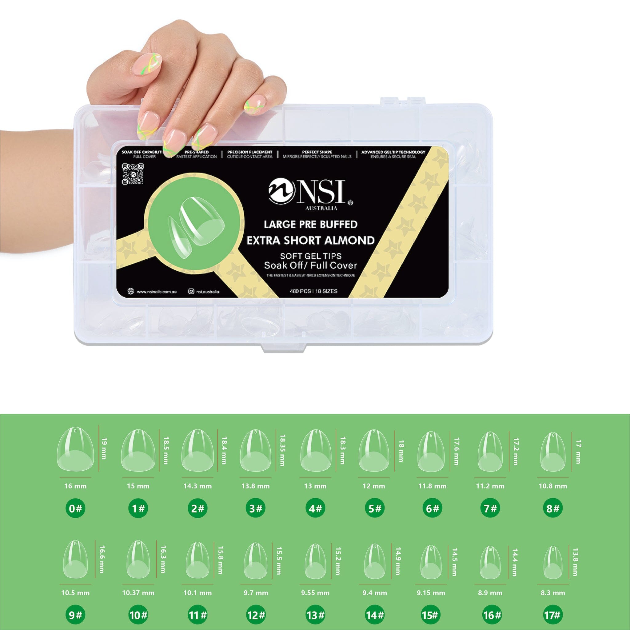 Gel Nail Extensions Kit - Pre Buffed Tips for Strong & Natural-Looking Nails | Perfect for DIY Manicures, Salon Professionals & Special Occasions