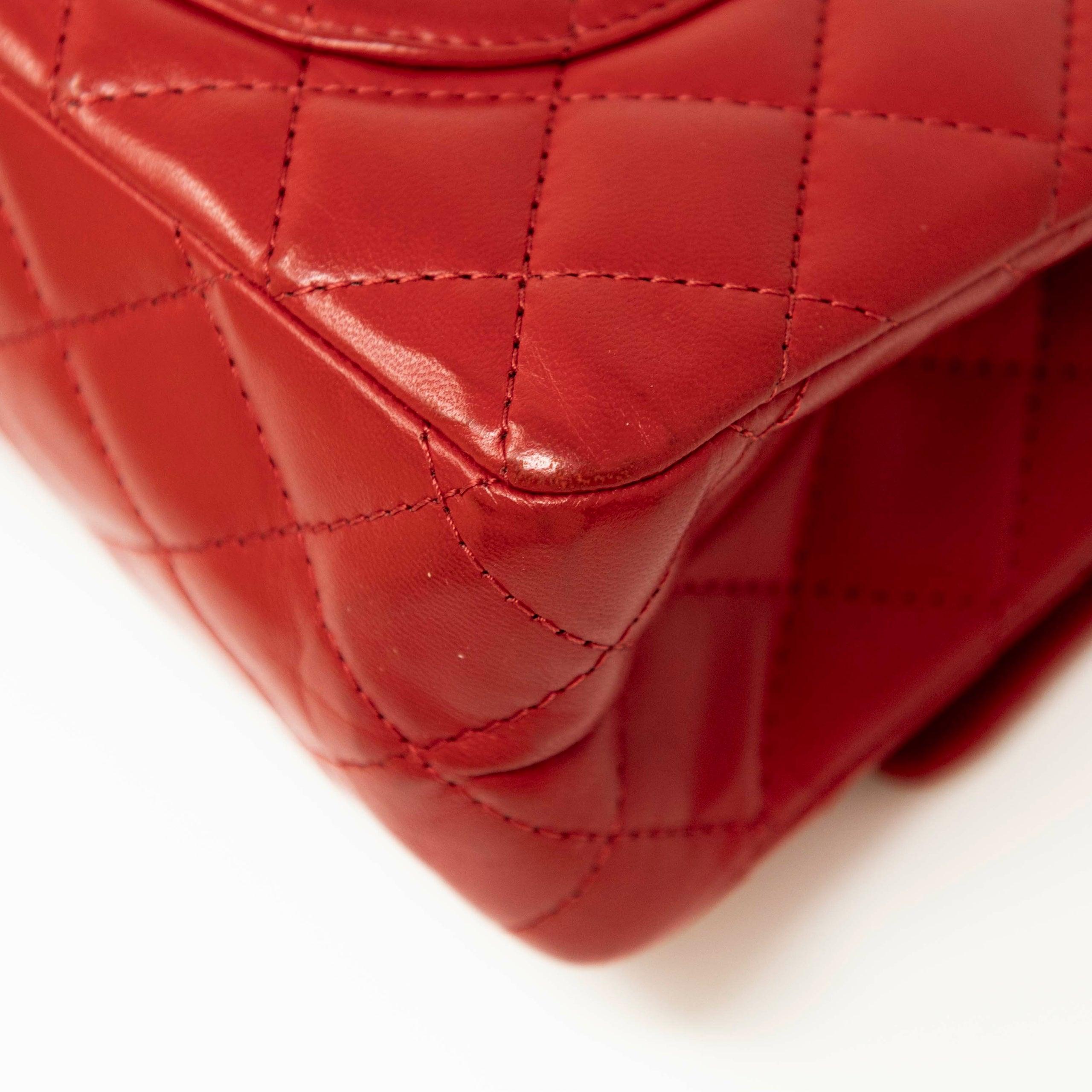 Authentic Chanel Red Lambskin 2.55 Reissue 226 Flap Bag - Luxury Designer Handbag for Women, Perfect for Date Night & Special Occasions