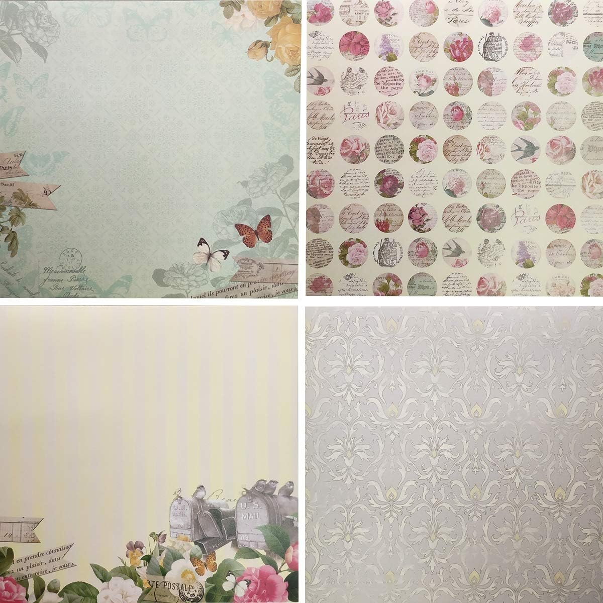 LevyLisa 8x8 Cardstock Paper Pad - 40 Sheets Floral Scrapbook Paper for DIY Crafts, Card Making, Scrapbooking & Home Decor | Premium Designer Decorative Craft Paper