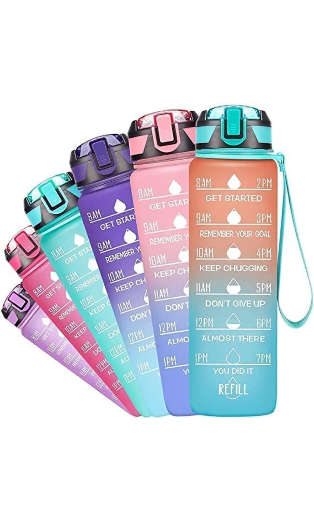 Radhe Fashion 1L Unbreakable Leakproof BPA-Free Water Bottle with Free Cleaning Brush - Ideal for Gym, Office & Travel - Green & Purple (Non-Toxic, Durable)