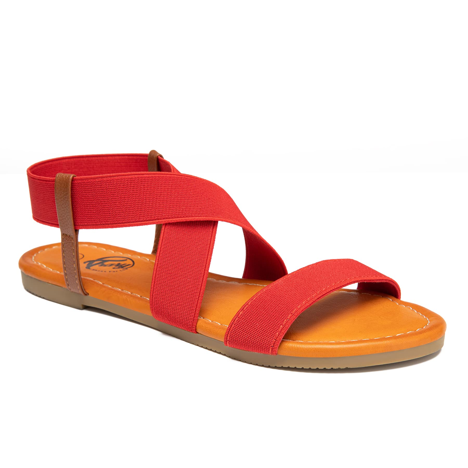 Trary Women's Dressy Summer Sandals - Comfortable Flat Open Toe Elastic Sandals for Wide Width, Cute & Stylish 2023 Collection | Perfect for Beach, Vacation & Casual Outings