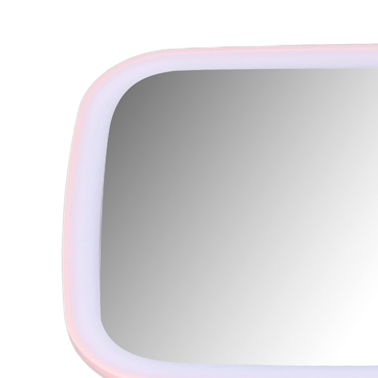 Car Makeup Mirror with LED Lights - Touch Screen Vanity Mirror for Women, Pink - Perfect for On-the-Go Makeup in Car, Travel & Daily Commute