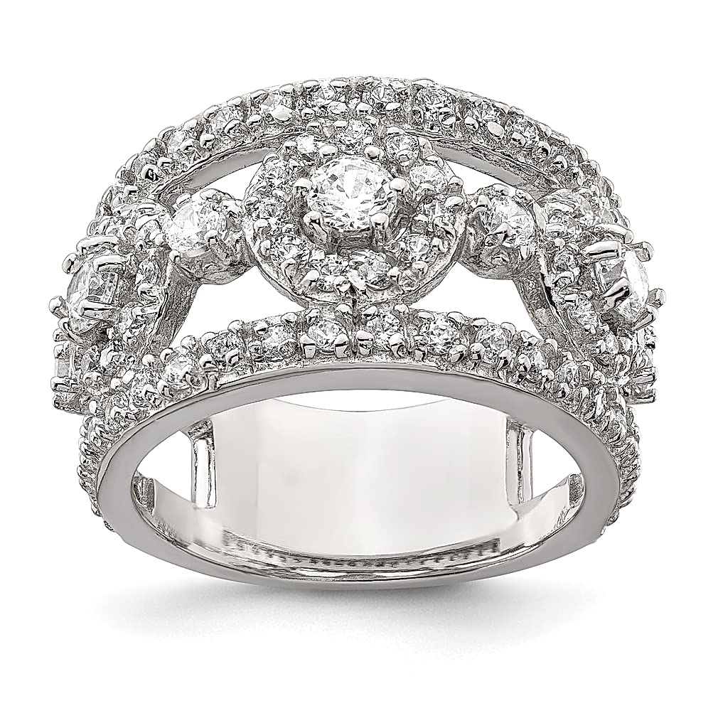 925 Sterling Silver Cubic Zirconia CZ Band Ring for Women - Elegant Fine Jewelry Gift for Her - Perfect for Anniversaries, Weddings & Special Occasions