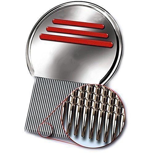 Premium Stainless Steel Head Lice Comb - Extra Long Teeth for Effective Louse & Nit Removal - Natural Treatment for Head Lice - Perfect for Home Use, Travel & School Health Kits