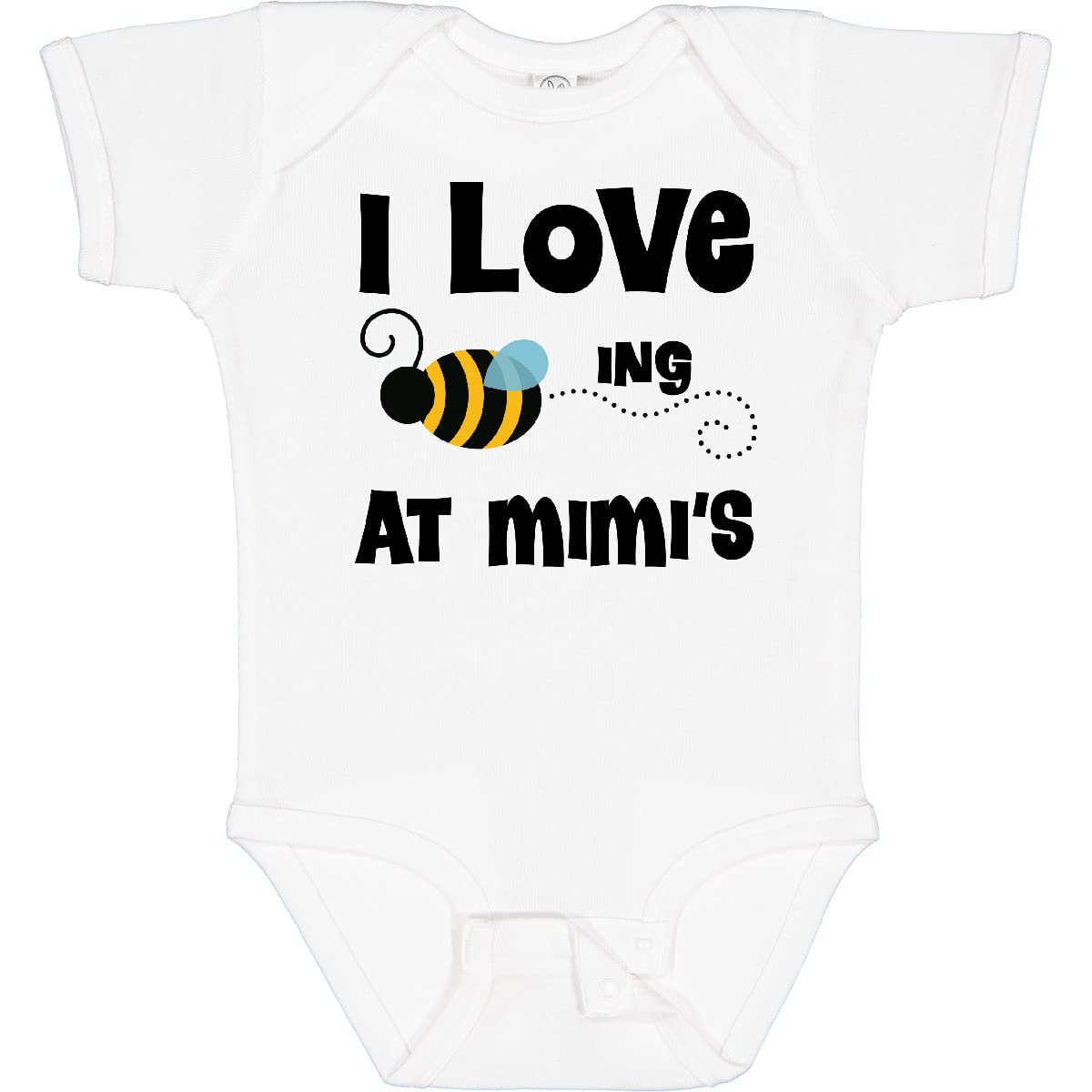 Inktastic Mimi's House Bee Baby Bodysuit - Cute Organic Cotton Onesie for Newborns & Infants - Perfect for Playdates, Photo Shoots & Everyday Wear