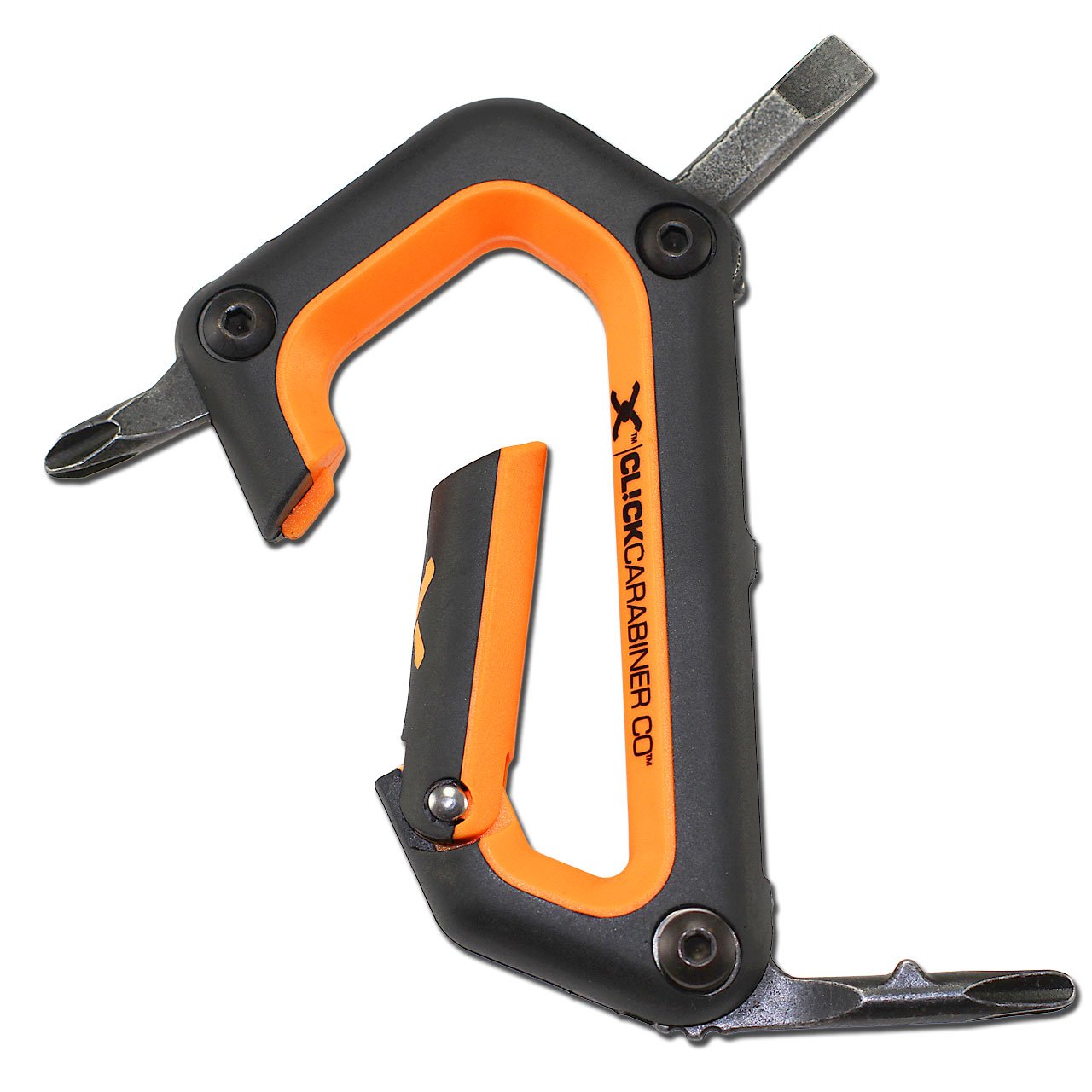 Alpine Ski Carabiner Tool - Durable Climbing Clip with Locking Gate (Neon Orange) - Perfect for Skiing, Hiking & Outdoor Gear Organization