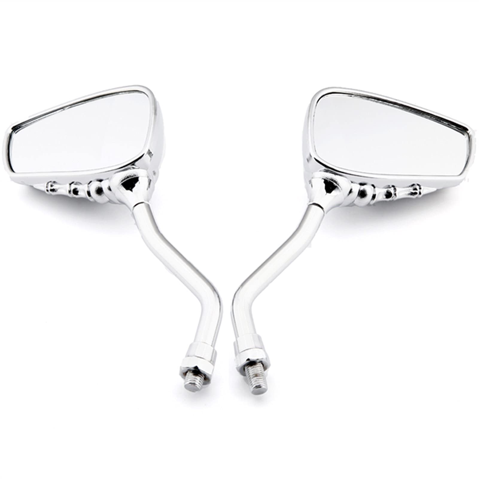 Universal 2-Piece Aluminum Alloy Motorcycle Rearview Mirrors - Adjustable Side Mirrors with Screws for Scooters & Motorbikes | Perfect for City Commuting & Road Safety