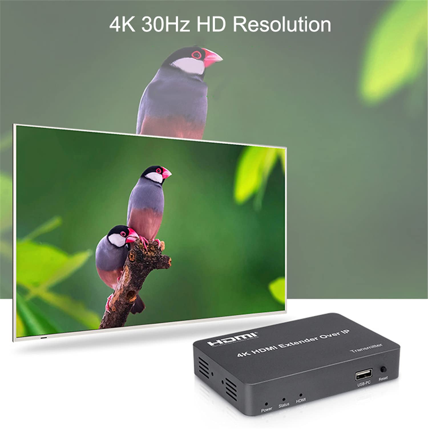 4K HDMI KVM Extender Over IP - 150M Long Distance USB Keyboard Mouse Extender via RJ45 Cat5e/Cat6 Ethernet Cable with Zero Latency | Perfect for Data Centers, Server Rooms & Remote Workstations