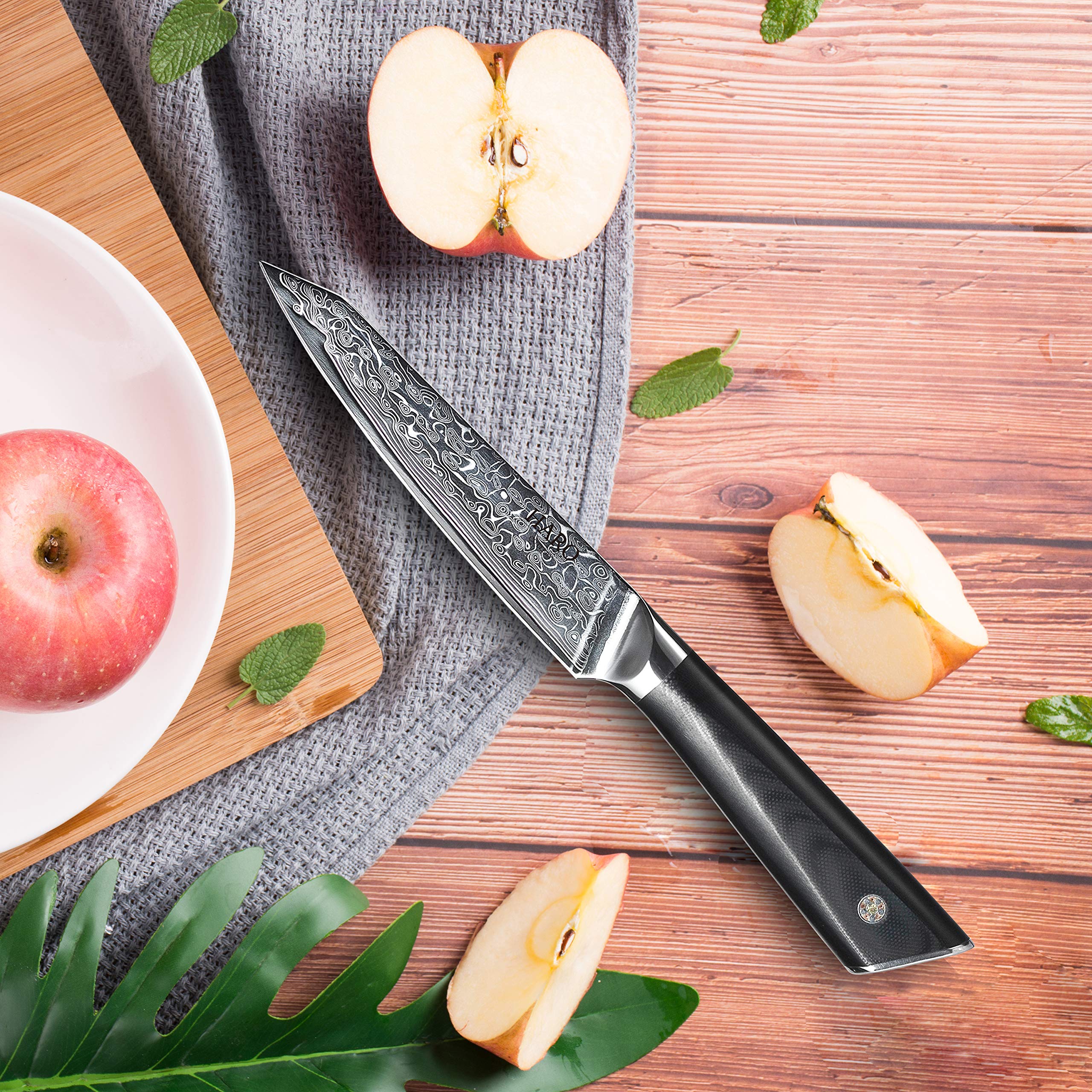 Professional Damascus Chef Knife Set - VG10 Kitchen Knives for Cooking & Slicing