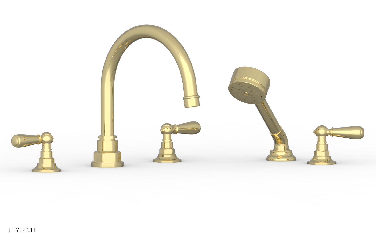 Jamestown Deck Tub Set with Hand Shower & Lever Handles - 165