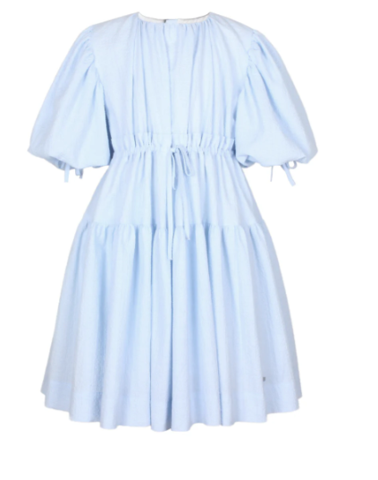 JESSIE & JAMES Cyan Blue Girls' Dress for Ages 6-14 Years | Stylish Party Outfit for Birthday, School Events & Special Occasions