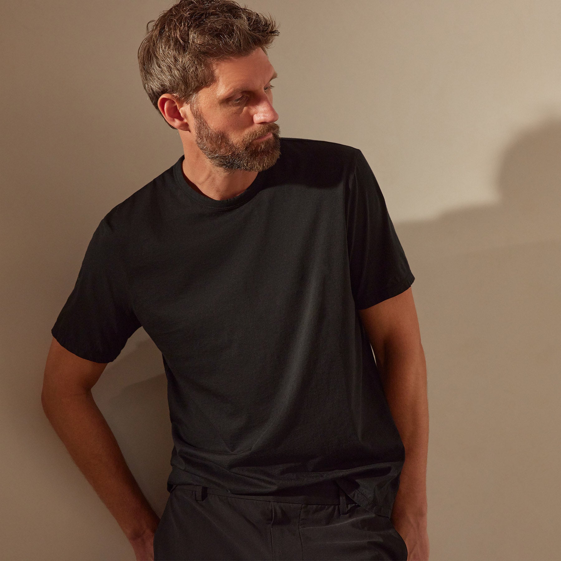 Luxe Lotus Jersey Tee - Soft Comfortable Women's T-Shirt in Black | Perfect for Casual Wear, Layering & Everyday Outfits