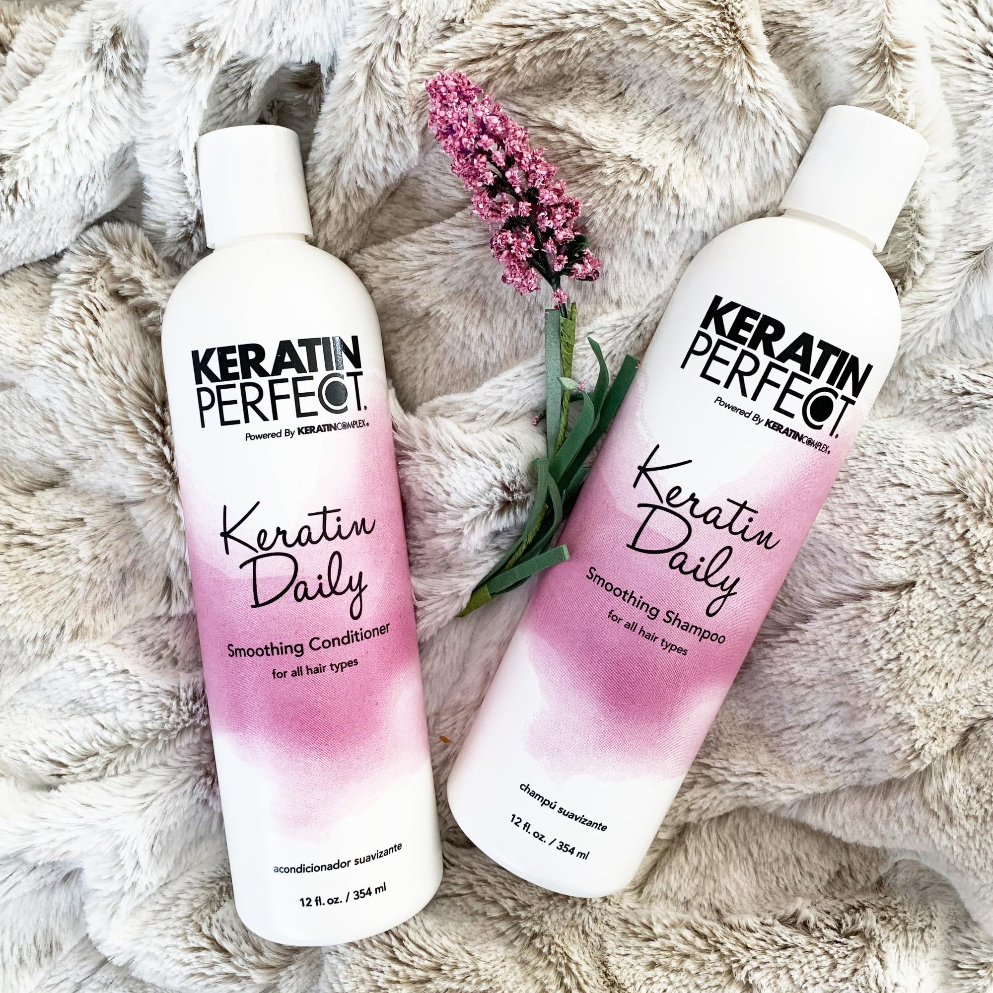 Keratin Perfect Keratin Daily Conditioner for Hair Repair & Shine - 12oz | Sulfate-Free Deep Conditioning Treatment for Damaged, Dry & Frizzy Hair - Perfect for Daily Use at Home & Salon